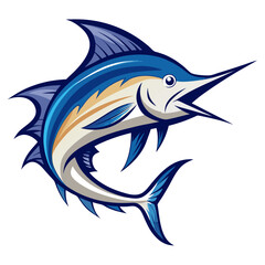 Dynamic Marlin Fish Vector Illustration