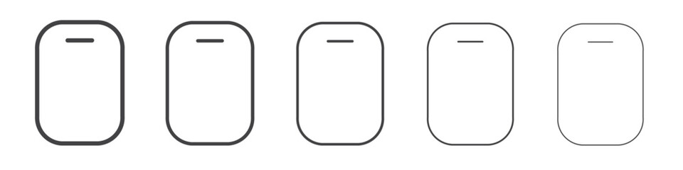 Mobile icon outline ilustration vector symbol