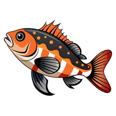Modern Redfish Vector Art