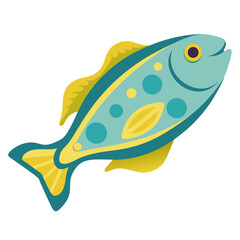 Modern Snapper Fish Vector Design