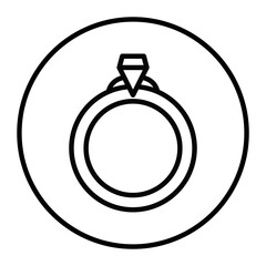 Wedding Ring Vector Icons