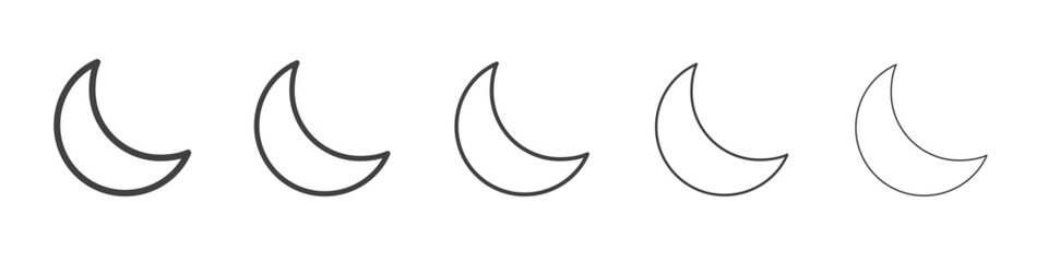 moon outline icon outline ilustration vector symbol