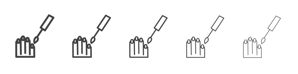Nail care icon outline ilustration vector symbol