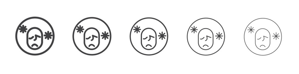 Nausea icon outline ilustration vector symbol