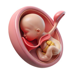 3d Anatomical Illustration Of Fetal Development In