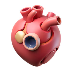 3d Cutaway Illustration Of Heart With Damaged Valv