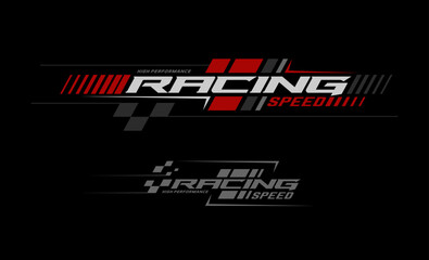 Obraz premium racing team trendy fashionable vector t-shirt 