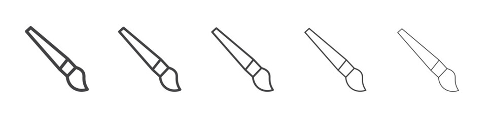 Paint brush icon outline ilustration vector symbol