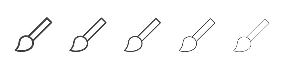 Paint brush icon outline ilustration vector symbol