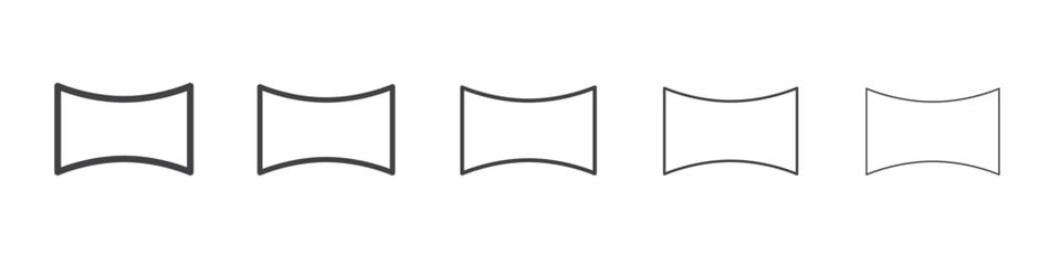 Panoroma horizontal icon outline ilustration vector symbol