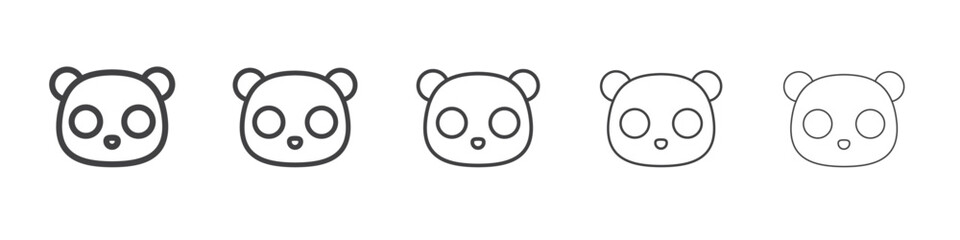 panda icon outline ilustration vector symbol © Latest
