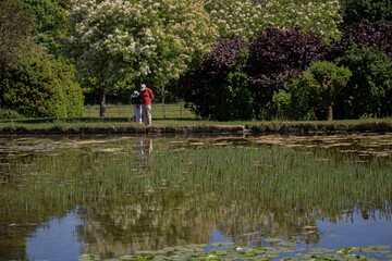 woman walking in the park in UK