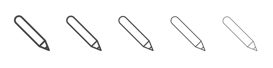 Pencil icon outline ilustration vector symbol