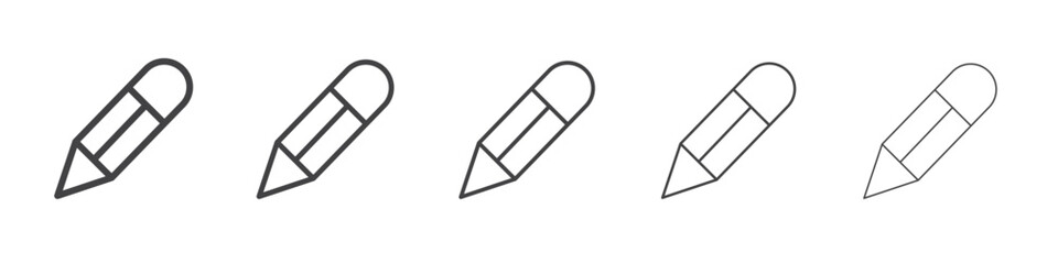 Pencil icon outline ilustration vector symbol