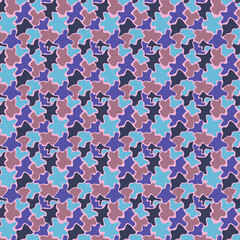 Vibrant Abstract Pattern with Shades of Blue and Mauve