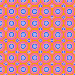 Vibrant Pink and Blue Circular Pattern Background