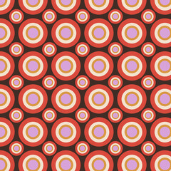 Retro Circle Pattern in Warm Colors