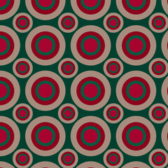Retro Circle Pattern Seamless Background