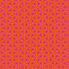 Geometric Pattern in Orange and Magenta