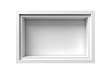 Fototapeta premium White recessed wall panel, decorative element