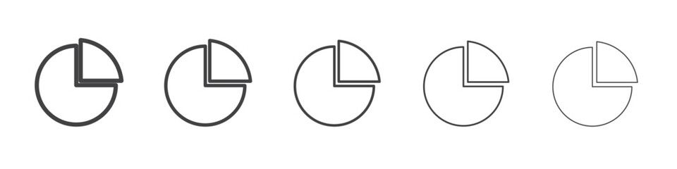 Pie chart icon outline ilustration vector symbol