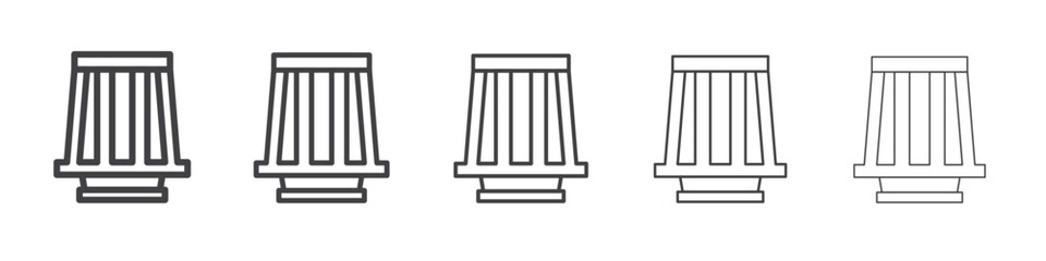 Plane turbine icon outline ilustration vector symbol