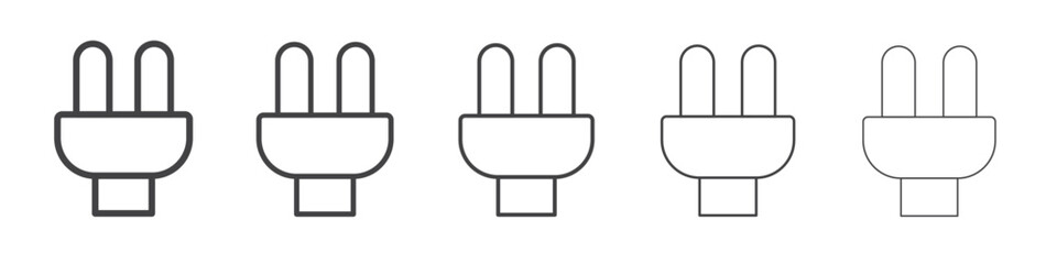 Obraz premium Plug icon outline ilustration vector symbol