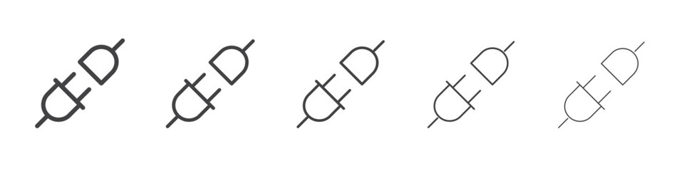 Plugin icon outline ilustration vector symbol