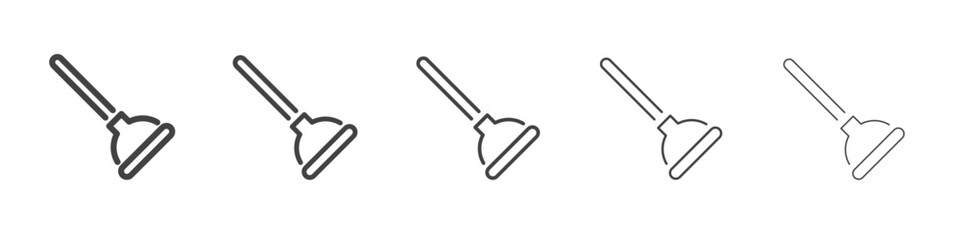 Plunger icon outline ilustration vector symbol
