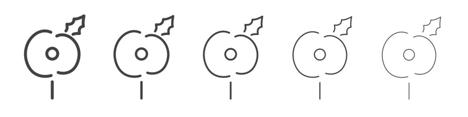 Poppy icon outline ilustration vector symbol