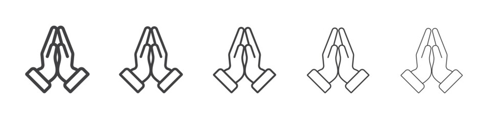 Pray icon outline ilustration vector symbol