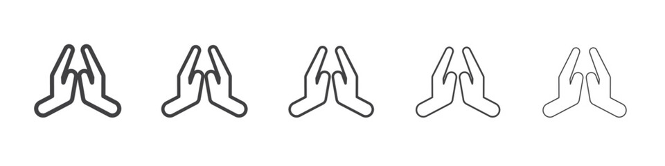 Pray icon outline ilustration vector symbol