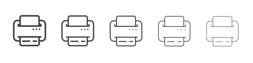 Printer icon outline ilustration vector symbol