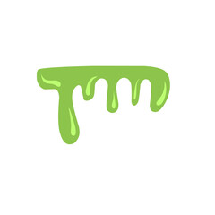 Fototapeta premium illustration of melting green liquid