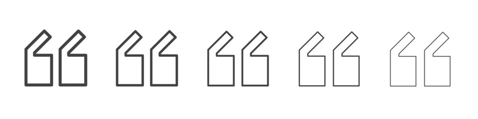 Quote icon outline ilustration vector symbol