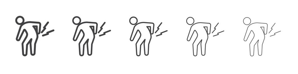 Radiculopathy radicular syndrome icon outline ilustration vector symbol