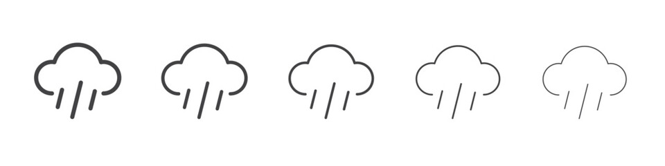 Rain icon outline ilustration vector symbol