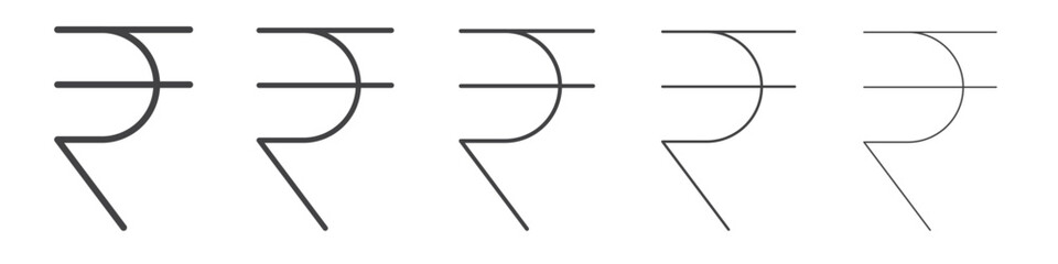 Rand icon outline ilustration vector symbol