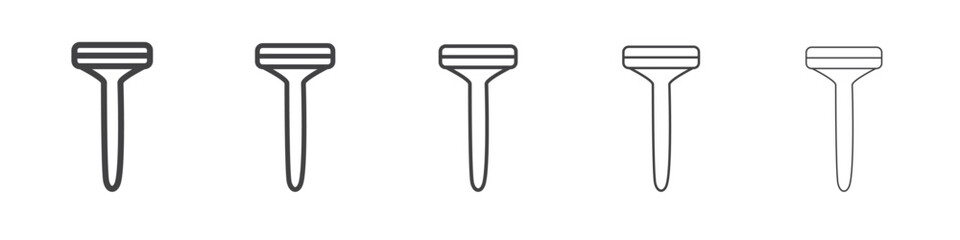 Razor icon outline ilustration vector symbol
