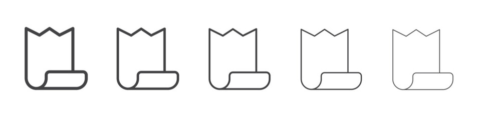 receipt icon outline ilustration vector symbol