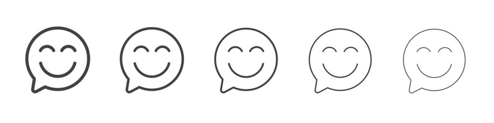 Reaction icon outline ilustration vector symbol