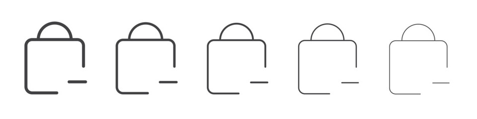Remove bag icon outline ilustration vector symbol
