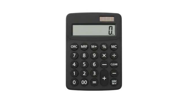 Black Calculator Closeup View