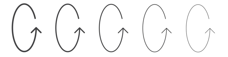 Rotation vertical icon outline ilustration vector symbol