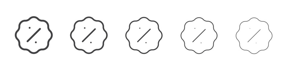 Sale discount icon outline ilustration vector symbol