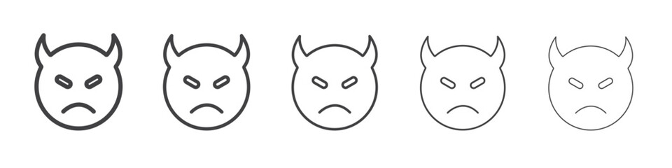 satan evil icon outline ilustration vector symbol