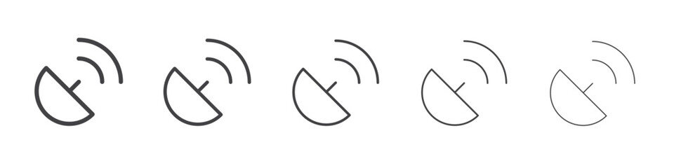 Satellite icon outline ilustration vector symbol