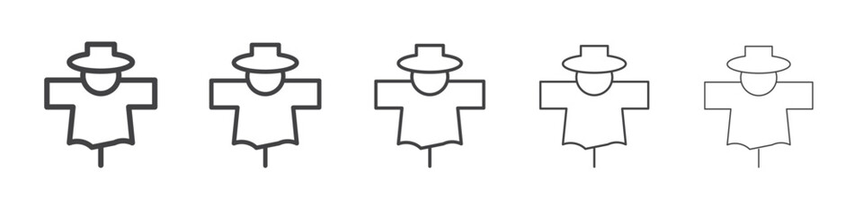 Scarecrow icon outline ilustration vector symbol