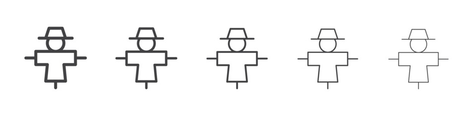 Scare crow icon outline ilustration vector symbol