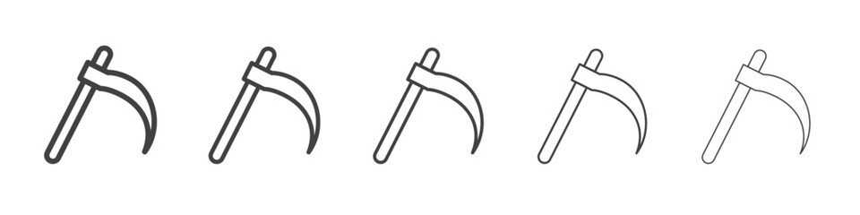 Scythe icon outline ilustration vector symbol